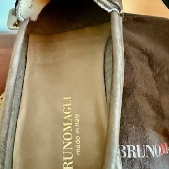 Bruno Magli Made In Italy Taupe Horse Bit Mikko Suede Loafers~SZ 9.5 M Excellent - Picture 7 of 9